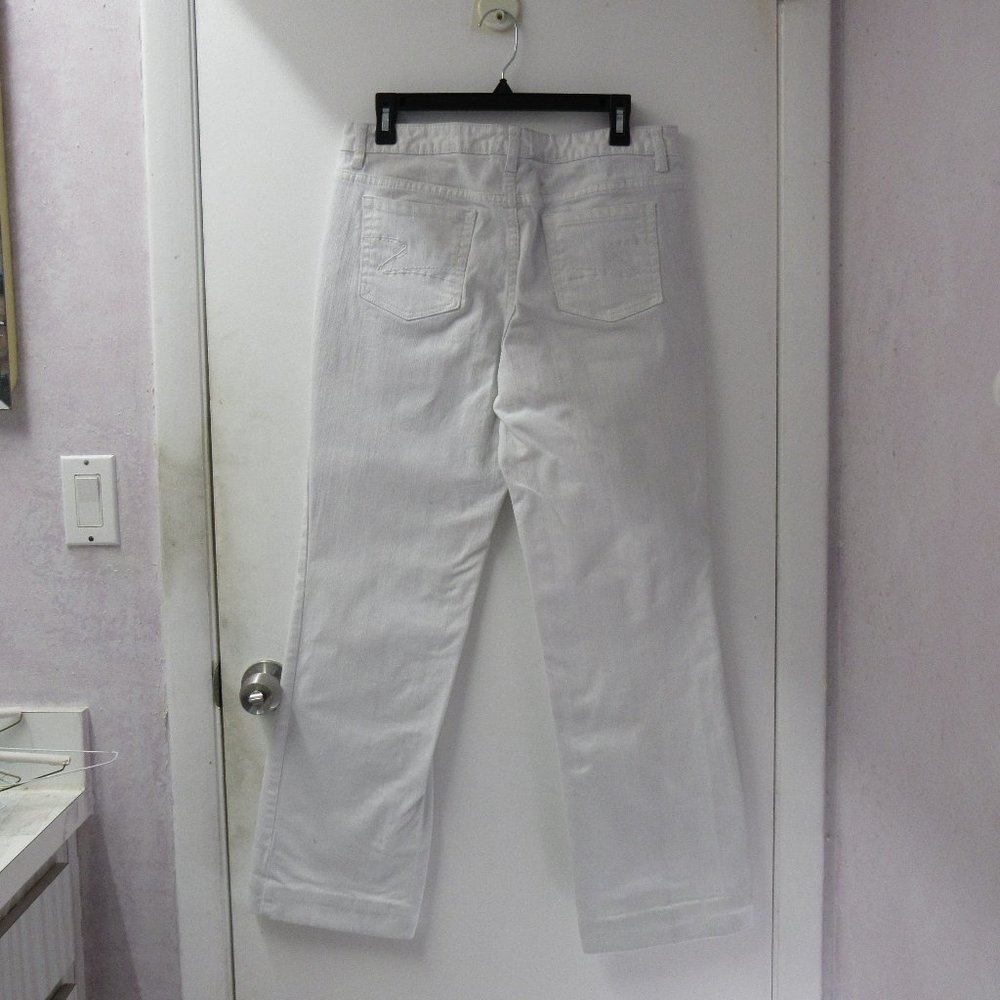 Liz Claiborne White Jeans Size 10 - Picture 6 of 16